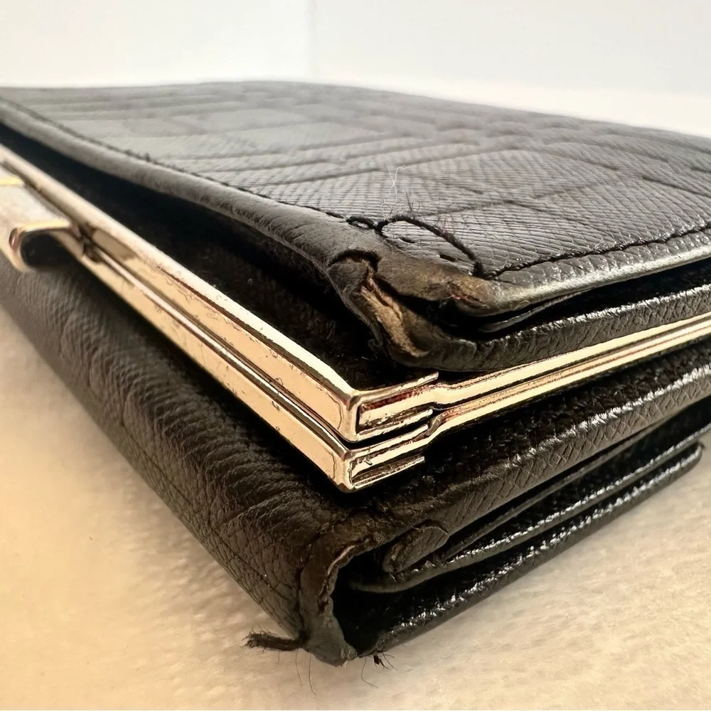Burberry Black Leather Bifold Wallet